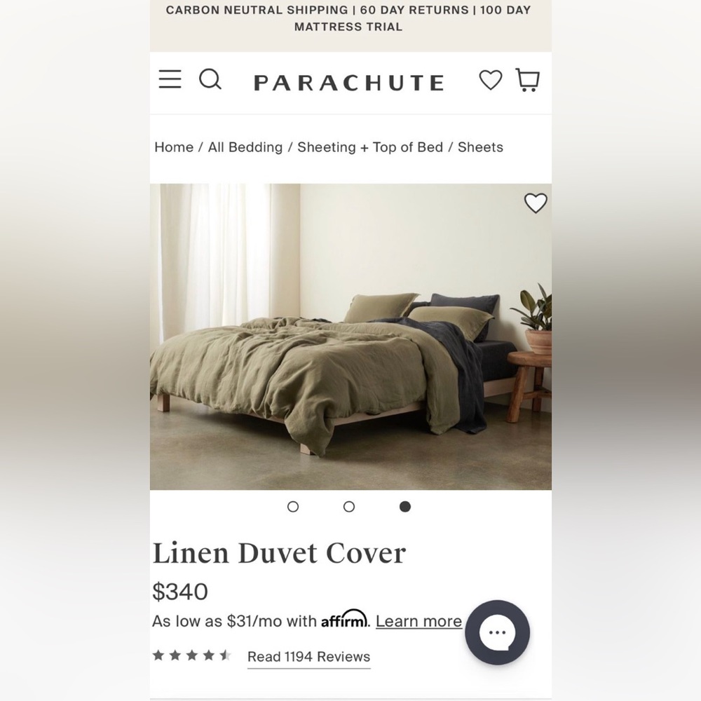 Parachute Brand New Linen Duvet Cover